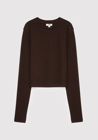2li Uzun Kollu Crop Basic Tişört 1613021-70240