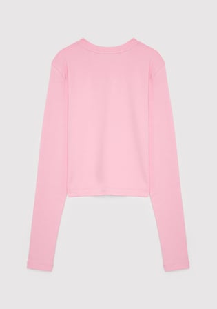 2li Uzun Kollu Crop Basic Tişört 1613021-71014