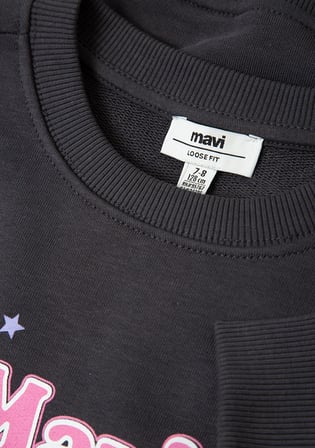 Mavi Jeans Baskılı Antrasit Sweatshirt 7S10215-70763