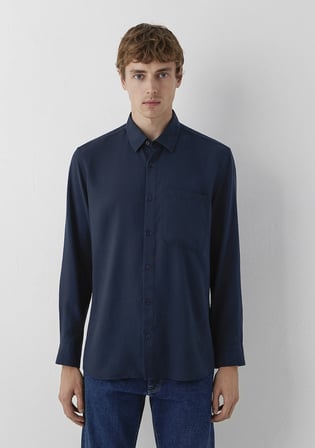 (Tencel™) Lyocell Lacivert Gömlek 0212075-70489