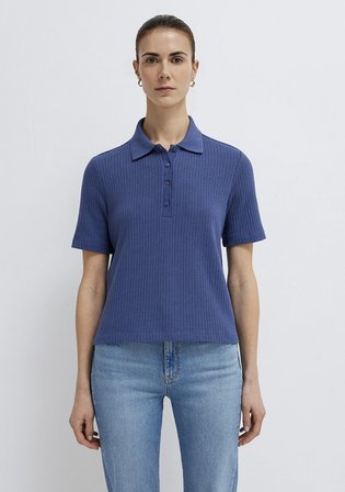 Örme Mavi Polo Tişört 1614311-70757