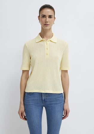 Örme Sarı Polo Tişört 1614311-71315