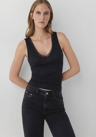 Modal (Tencel™) Karışımlı Siyah Atlet 1614026-900