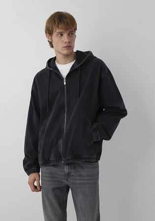 Laith 90lar Koyu Antrasit Denim Jean Ceket 0121131-A3974