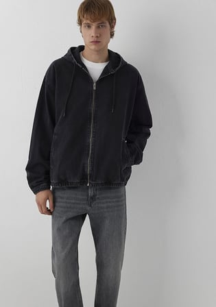 Laith 90lar Koyu Antrasit Denim Jean Ceket 0121131-A3974