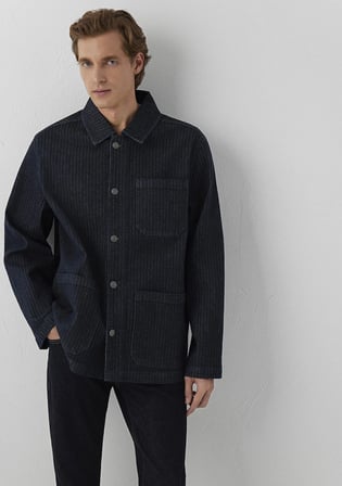 Ledger Mavi Pro Indigo Çizgili Jean Ceket 0121123-A3970