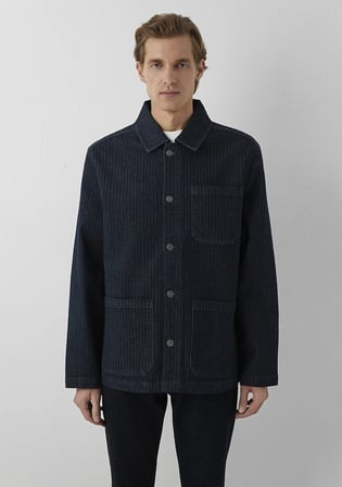 Ledger Mavi Pro Indigo Çizgili Jean Ceket 0121123-A3970