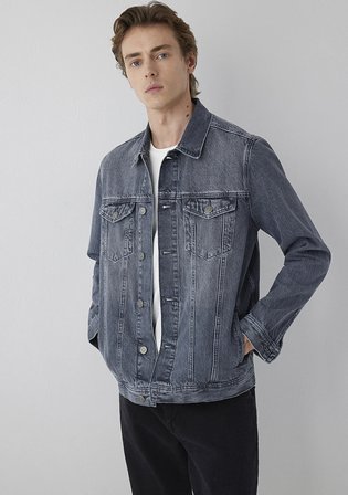 Drake Classic Denim Gri Denim Ceket 010143-A4066
