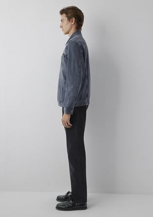 Drake Classic Denim Gri Denim Ceket 010143-A4066
