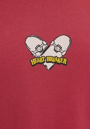 Heart Breaker Baskılı Kırmızı Tişört 0613647-70428