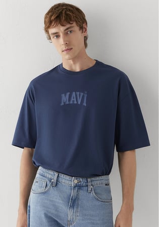 Mavi Logo Baskılı Mavi Tişört 0613578-80790