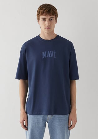 Mavi Logo Baskılı Mavi Tişört 0613578-80790