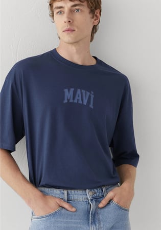 Mavi Logo Baskılı Mavi Tişört 0613578-80790