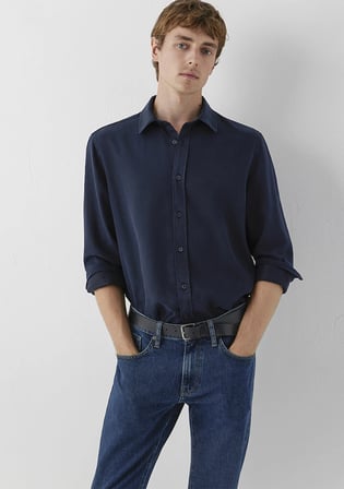 (TENCEL™) Lyocell Lacivert Gömlek 0210818-70489