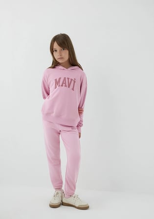 Kapüşonlu Pembe Sweatshirt 7S10147-71015