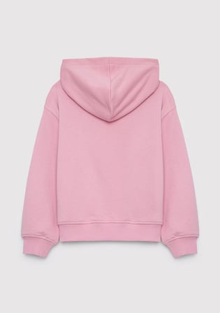 Kapüşonlu Pembe Sweatshirt 7S10147-71015
