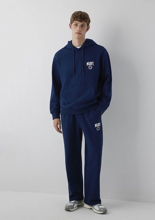 Mavi Logo Baskılı Kapüşonlu Lacivert Sweatshirt 0S10656-89353