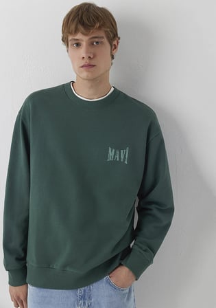 Mavi Logo Yeşil Sweatshirt 0S10659-71580