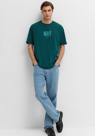 Mavi Logo Baskılı Yeşil Tişört 0613570-90366