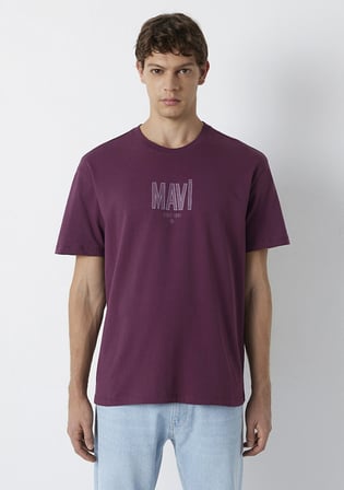 Mavi Logo Baskılı Mor Tişört 0613570-70665