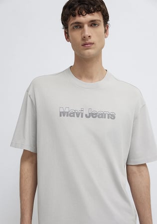 Mavi Jeans Baskılı Gri Tişört 0613563-70075