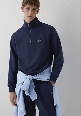 Mavi Patch Nakışlı Yarı Fermuarlı Lacivert Sweatshirt 0S10613-70490