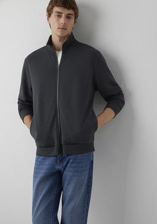 Fermuarlı Antrasit Sweatshirt 0S10653-91268