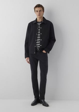 Düğmeli Siyah Sweatshirt 0S10633-900