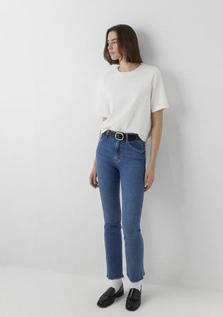 Vıola Premium Blue Puslu Indigo Mavisi Jean Pantolon 101048-A3794