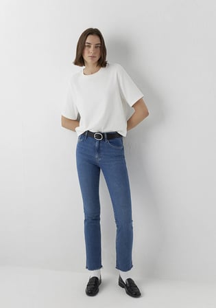 Vıola Premium Blue Puslu Indigo Mavisi Jean Pantolon 101048-A3794