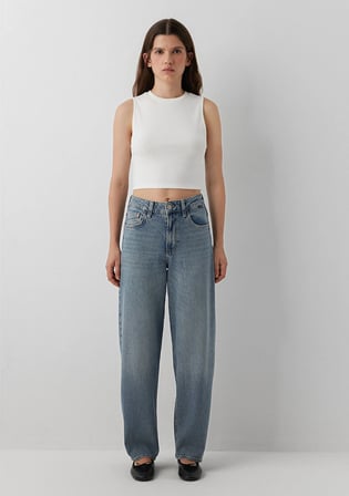 Tıya Iconic Puslu Indigo Mavisi Jean Pantolon 1018900-A3806