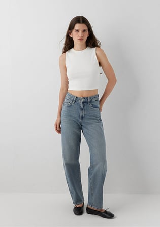 Tıya Iconic Puslu Indigo Mavisi Jean Pantolon 1018900-A3806