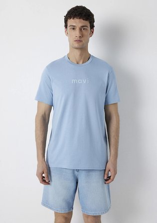 Mavi Logo Baskılı Mavi Tişört 0612732-70731