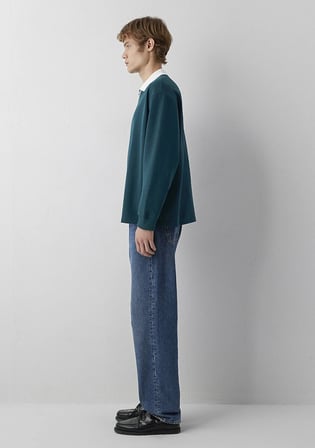Polo Yaka Yeşil Sweatshirt 0S10612-90366