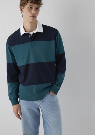 Blok Renkli Polo Sweatshirt 0S10615-90366