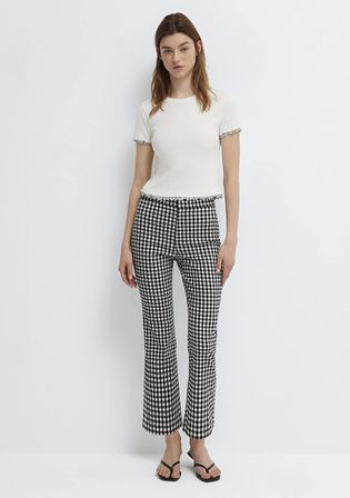 Detaylı Crop Ekru Tişört 1614357-70057