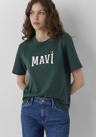 Mavi Logo Baskılı Yeşil Tişört 1614376-71538