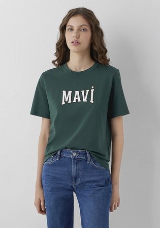 Mavi Logo Baskılı Yeşil Tişört 1614376-71538