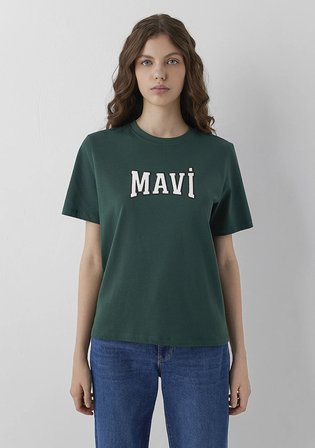 Mavi Logo Baskılı Yeşil Tişört 1614376-71538