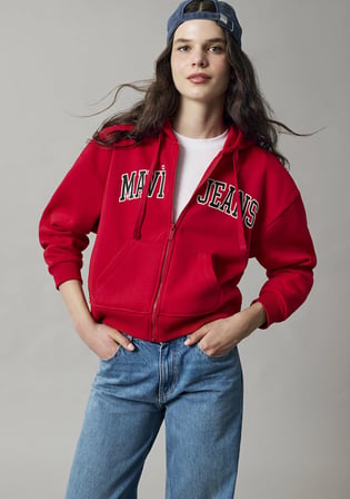 Mavi Jeans Kapüşonlu Kırmızı Sweatshirt 1S10587-86417