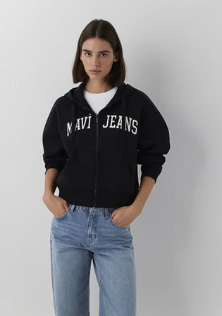 Kapüşonlu Siyah Sweatshirt 1S10587-900