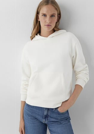 Kapüşonlu Ekru Sweatshirt 167299-80194