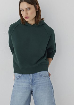 Kapüşonlu Yeşil Sweatshirt 1S10577-71538
