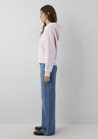 Kapüşonlu Pembe Sweatshirt 1S10577-71006