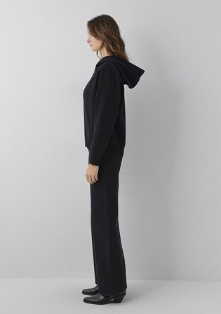 Kapüşonlu Fermuarlı Siyah Sweatshirt 1S10569-900