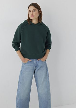 Kapüşonlu Yeşil Sweatshirt 1S10577-71538