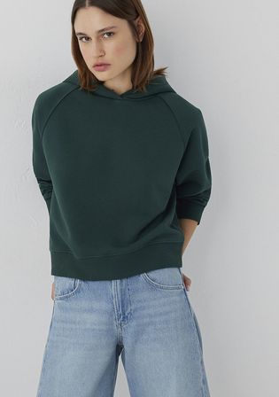 Kapüşonlu Yeşil Sweatshirt 1S10577-71538