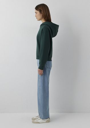 Kapüşonlu Yeşil Sweatshirt 1S10577-71538