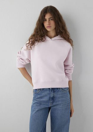 Kapüşonlu Pembe Sweatshirt 1S10577-71006