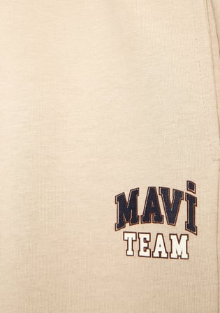 Mavi Baskılı Bej Eşofman Altı 6010049-70039